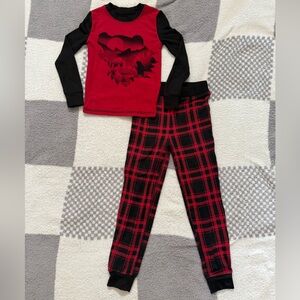 Cuddl Duds Red and Black Pajama Set Size 5/6